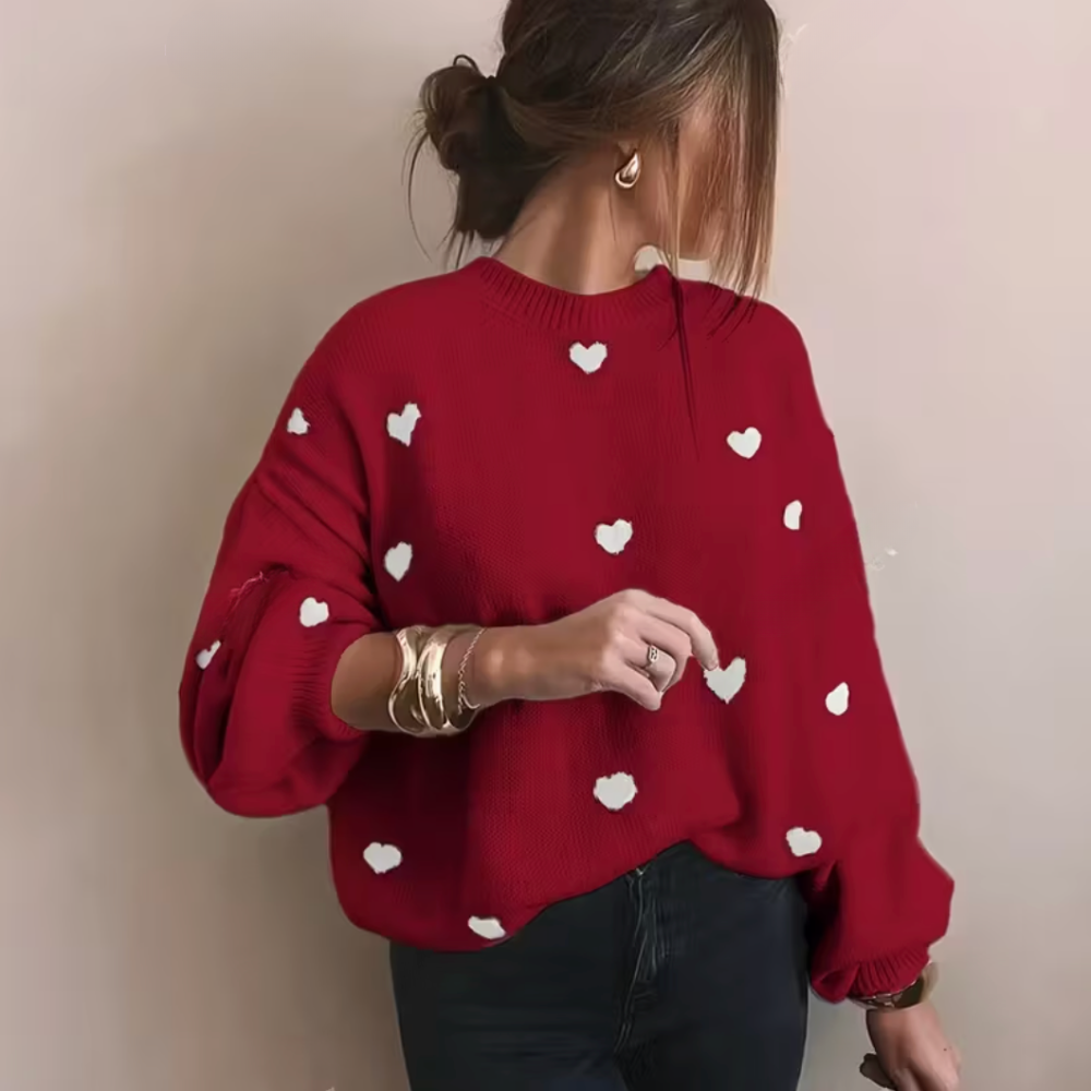 Maya - Zachte en Warme Trui met Hartjes