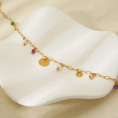 Dani - Bedelketting - Kleurrijke parels