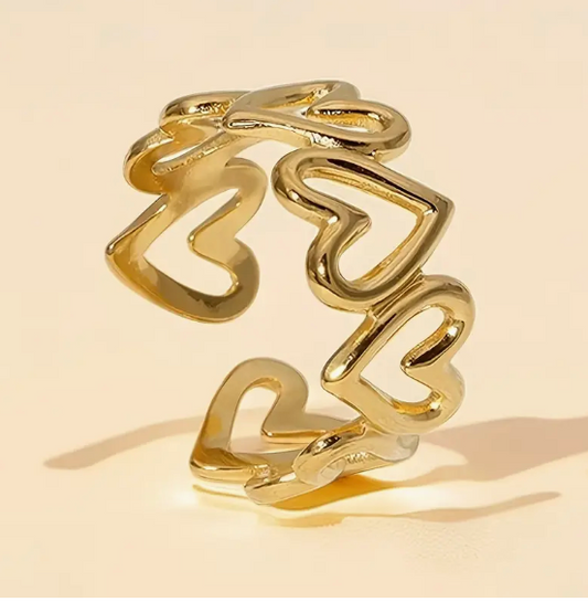 Amora - Hartjesring - Verstelbaar