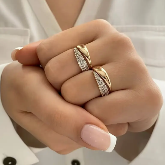 Linéa - Elegant goud - Zircon ring