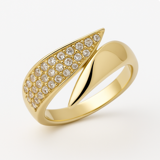 Linéa - Elegant goud - Zircon ring