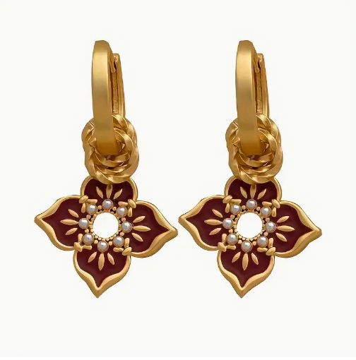 Lemy - Bloem - Rood emaille