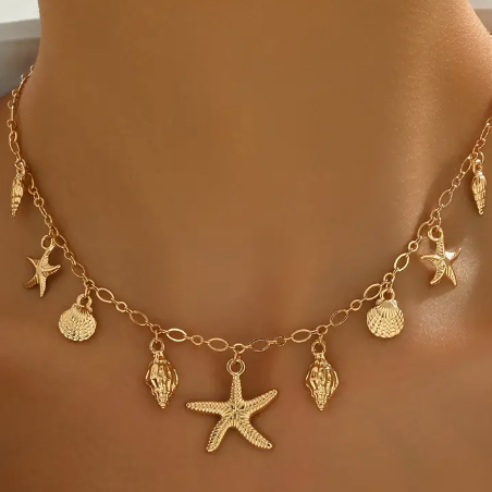 Sea Charm Collectie - Zomerse kettingen met strandbedels (2 stijlen)