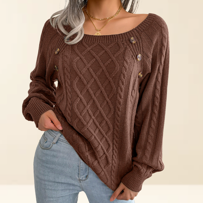 Mea - Elegante Trui met Knoopdetails