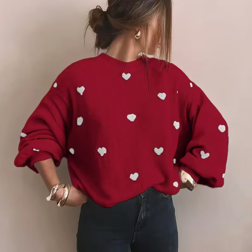 Maya - Zachte en Warme Trui met Hartjes