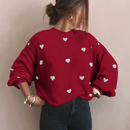 Maya - Zachte en Warme Trui met Hartjes