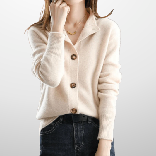 Camille – Luxe Gebreide Cardigan met Knopen