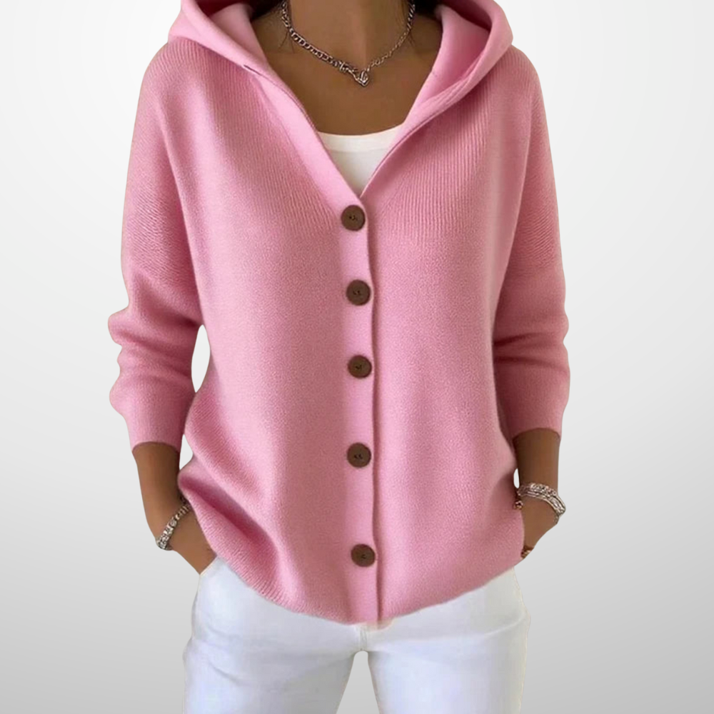 Amélie – Zachte Gebreide Hoodie Cardigan