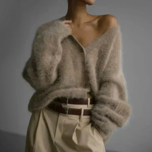 Nena – Luxe Mohair Look Vest - Zacht en Elegant