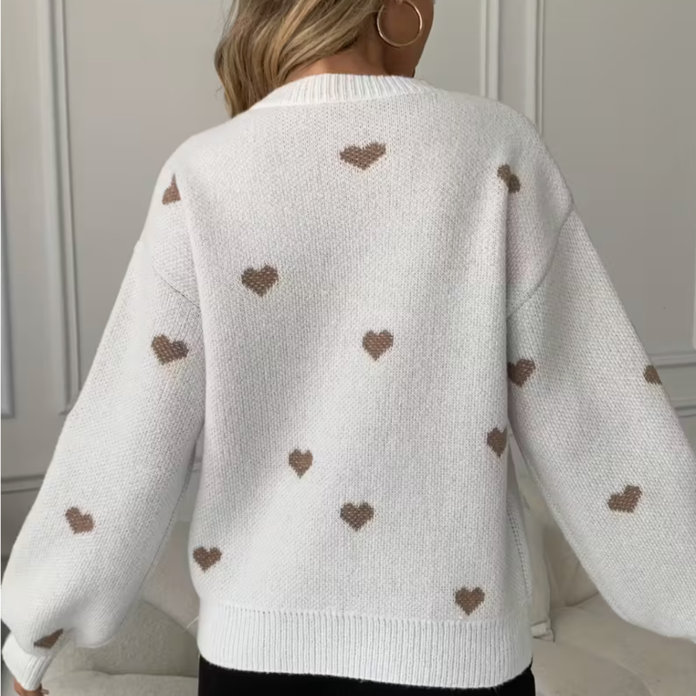 Maya - Zachte en Warme Trui met Hartjes