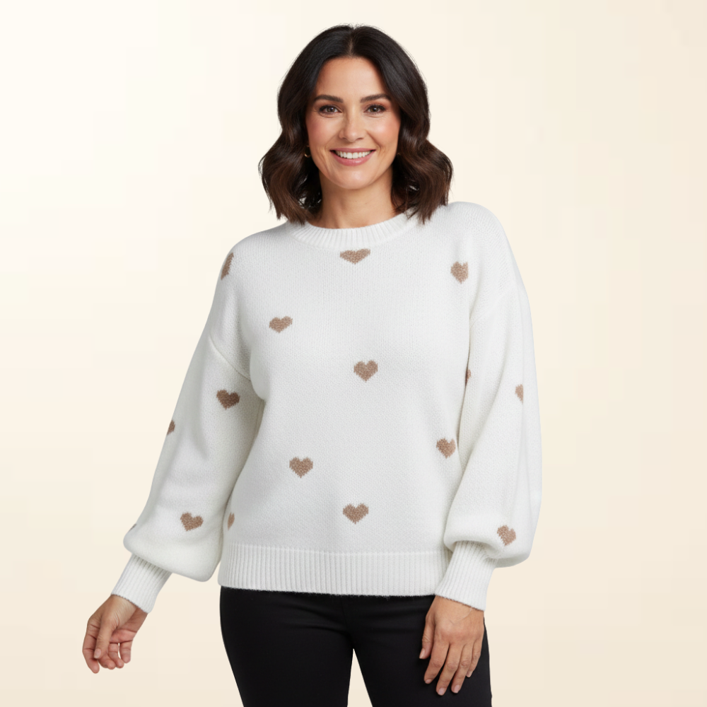Maya - Zachte en Warme Trui met Hartjes