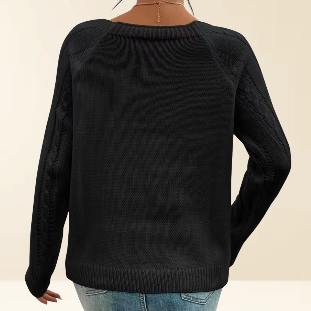 Mea - Elegante Trui met Knoopdetails