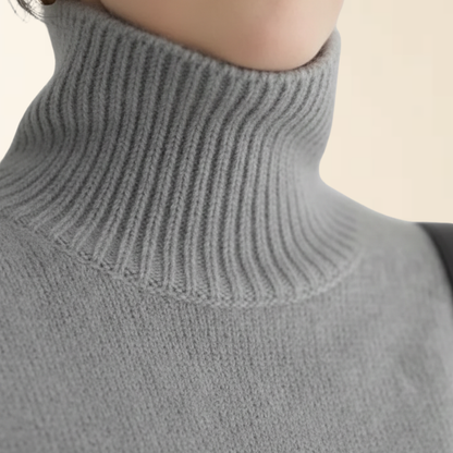 Neva - Warme Kasjmier Trui met een Hoge Kraag