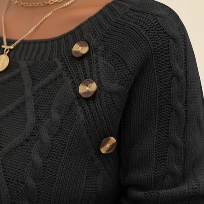 Mea - Elegante Trui met Knoopdetails