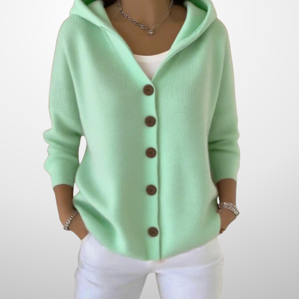Amélie – Zachte Gebreide Hoodie Cardigan