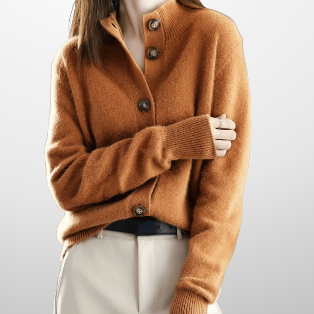 Camille – Luxe Gebreide Cardigan met Knopen