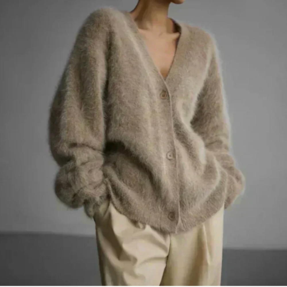 Nena – Luxe Mohair Look Vest - Zacht en Elegant