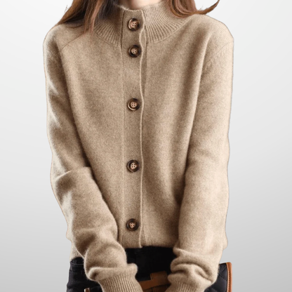 Camille – Luxe Gebreide Cardigan met Knopen