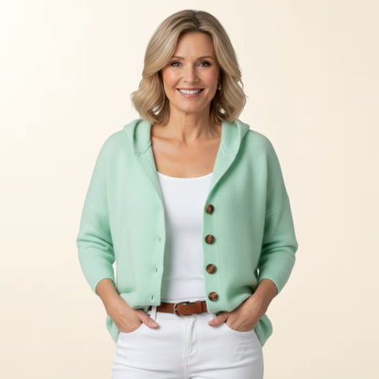 Amélie – Zachte Gebreide Hoodie Cardigan