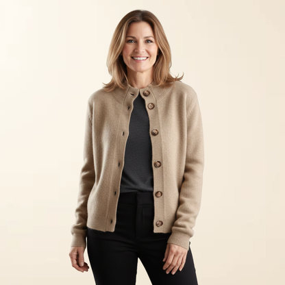 Camille – Luxe Gebreide Cardigan met Knopen