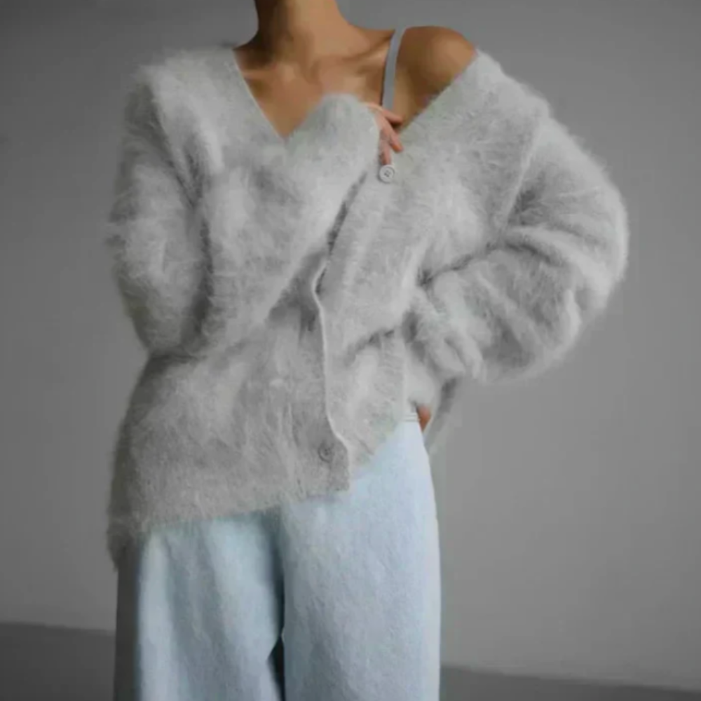 Nena – Luxe Mohair Look Vest - Zacht en Elegant