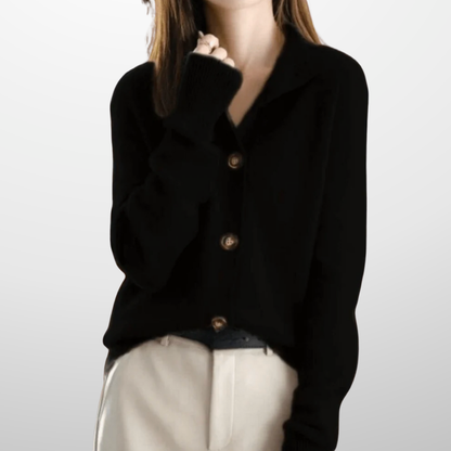 Camille – Luxe Gebreide Cardigan met Knopen