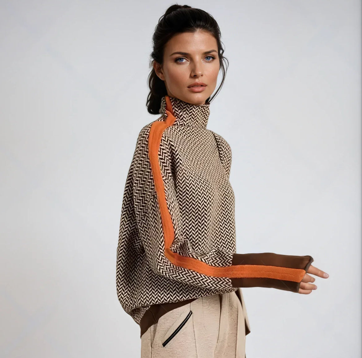 Noré - Trui Met Hoge Kraag En Comfortabele Pasvorm