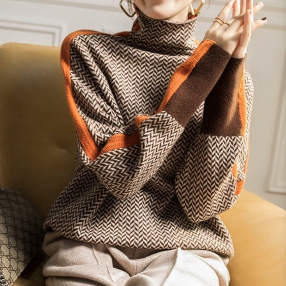 Noré - Trui Met Hoge Kraag En Comfortabele Pasvorm