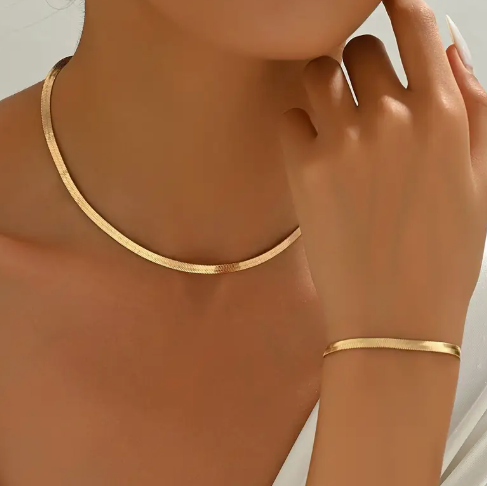 Duo luxe - Combi set: Ketting + Armband (2 stijlen)