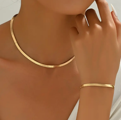 Duo luxe - Combi set: Ketting + Armband (2 stijlen)