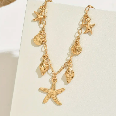 Sea Charm Collectie - Zomerse kettingen met strandbedels (2 stijlen)