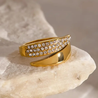 Linéa - Elegant goud - Zircon ring