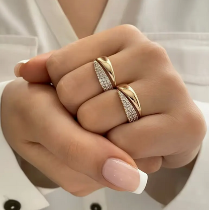 Linéa - Elegant goud - Zircon ring