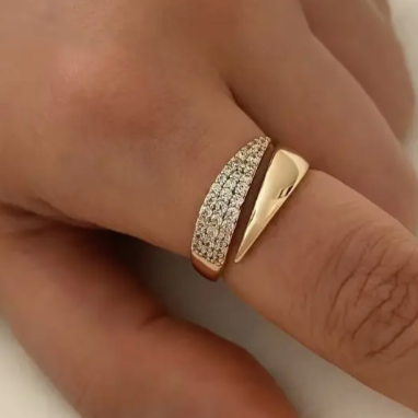 Linéa - Elegant goud - Zircon ring