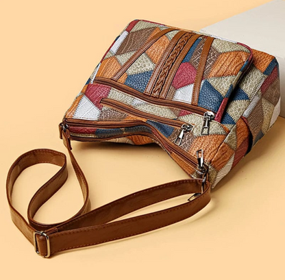 Lera - Mozaïek leren handtas