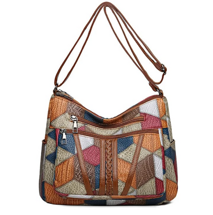 Lera - Mozaïek leren handtas